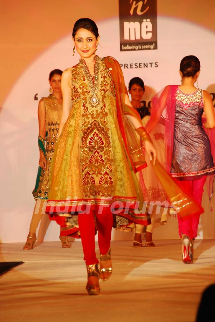 Models walk the ramp at Garodia institute fashion show at Ghatkopar with the theme 'Melange'