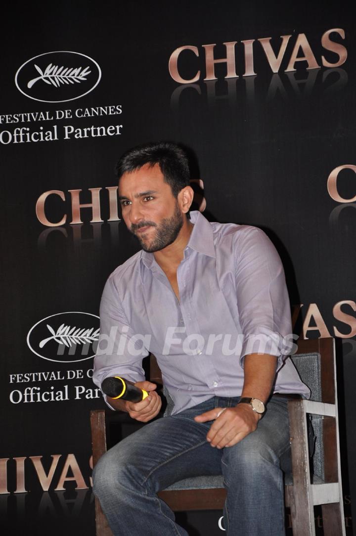 Saif Ali Khan at Chivas Cannes red carpet appearance announcement at Trident