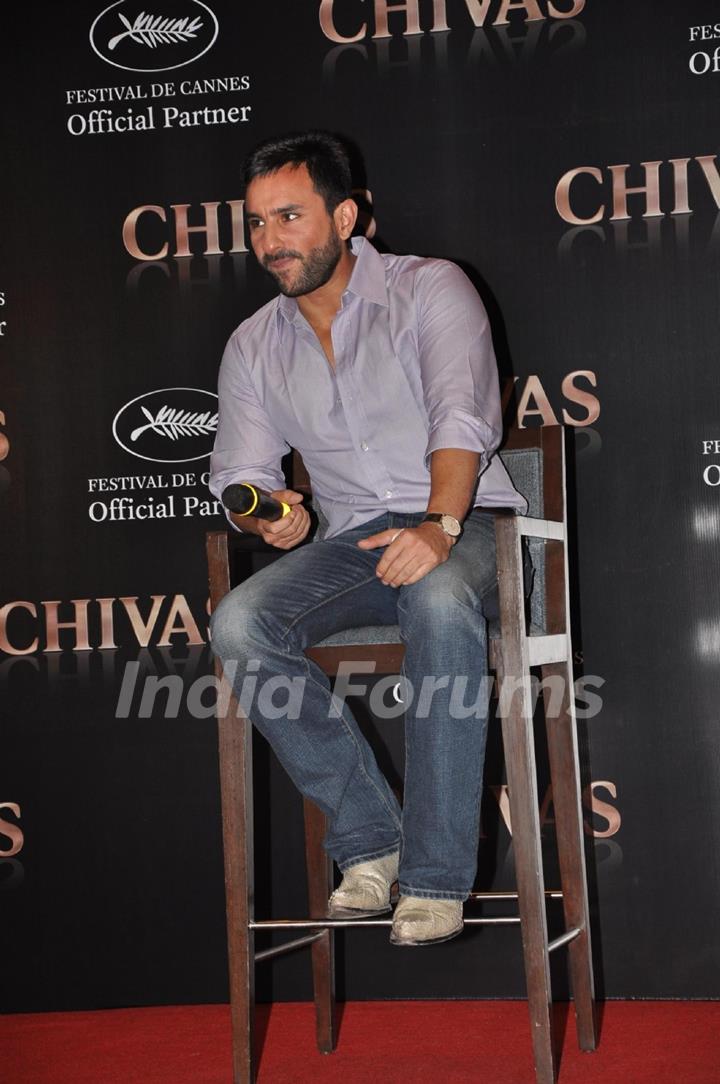 Saif Ali Khan at Chivas Cannes red carpet appearance announcement at Trident