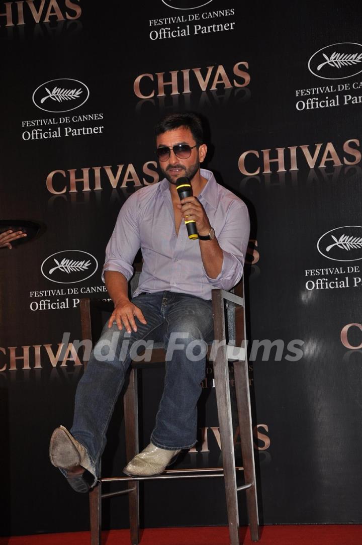 Saif Ali Khan at Chivas Cannes red carpet appearance announcement at Trident