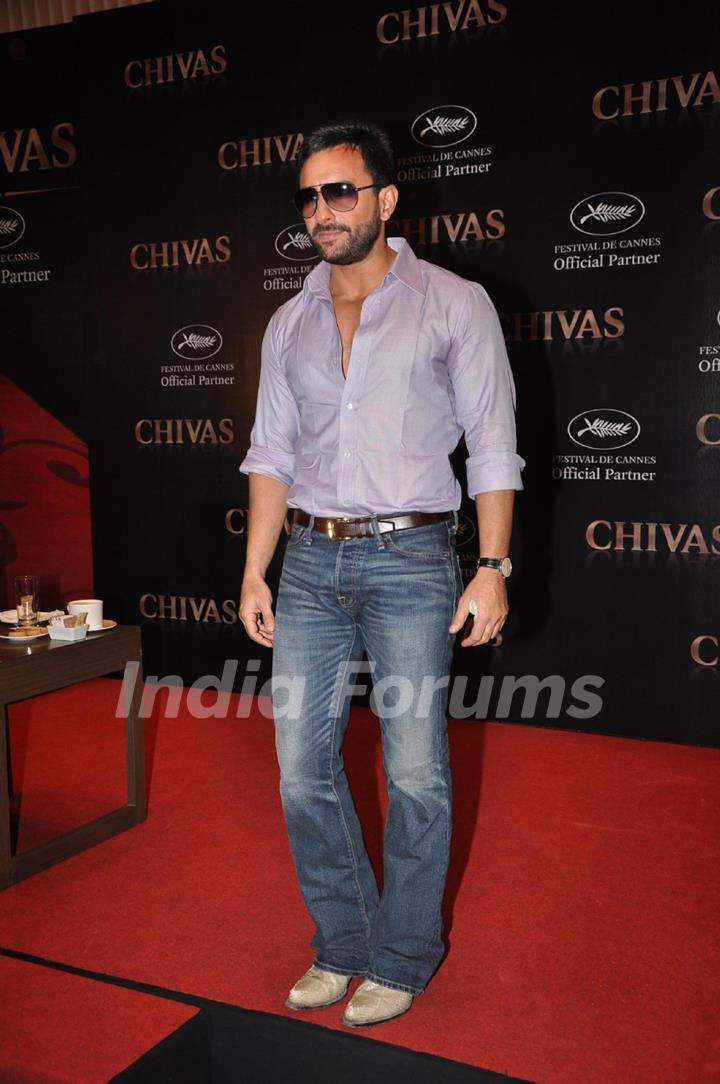 Saif Ali Khan at Chivas Cannes red carpet appearance announcement at Trident