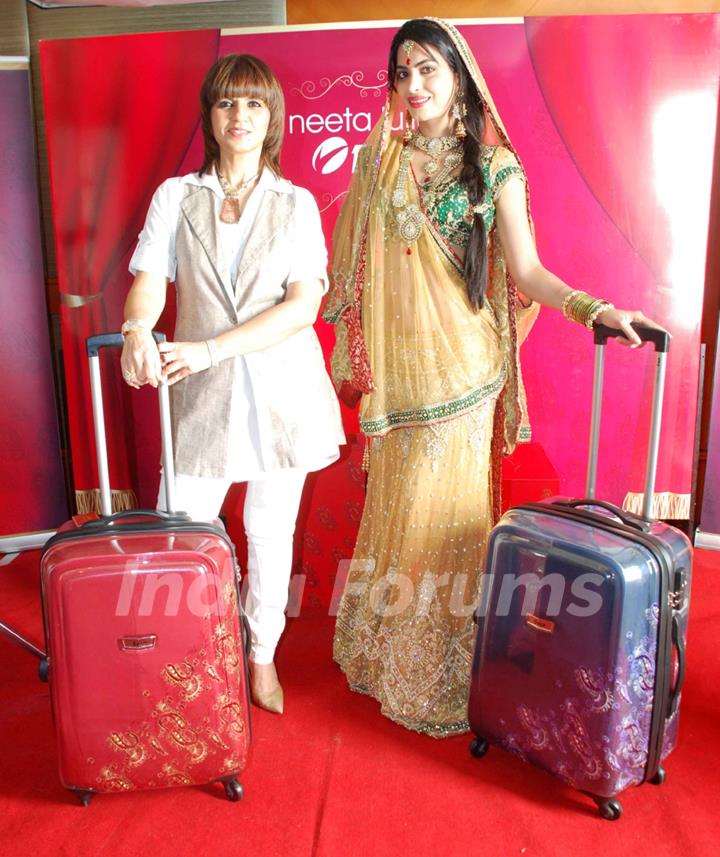 Neeta Lulla with Miss India Kanishta Dhanker launches designer bags with VIP at JW Marriott