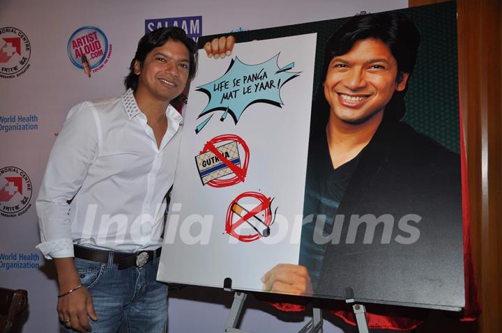 Shaan at Anti-tobacco campaign with Salaam Bombay Foundation and other NGOs, Tata Memorial, Parel. .