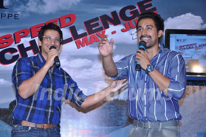 Sharman and Ranvijay at Louis Phillipe speed challenge, Oberoi Mall. .