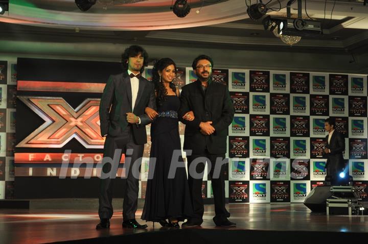 Sonu Nigam, Shreya Ghosal and Sanjay Leela Bhansali at 'X Factor India' Launch