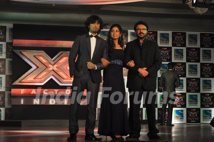 Sonu Nigam, Shreya Ghosal and Sanjay Leela Bhansali at 'X Factor India' Launch