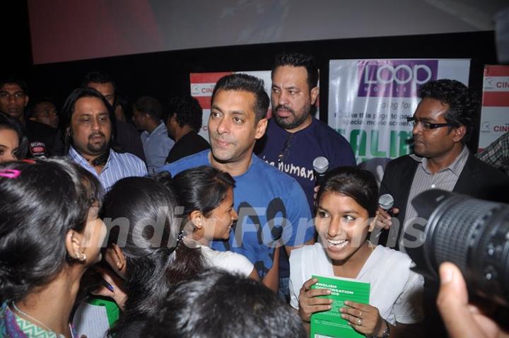 Salman Khan for upcoming film 'READY' exclusively for NGO Kids at Cinemax Versova