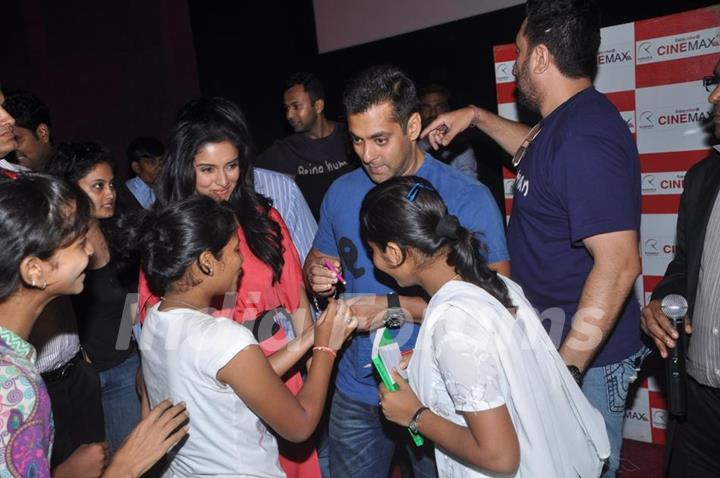 Salman Khan and Asin for upcoming film 'READY' exclusively for NGO Kids at Cinemax Versova