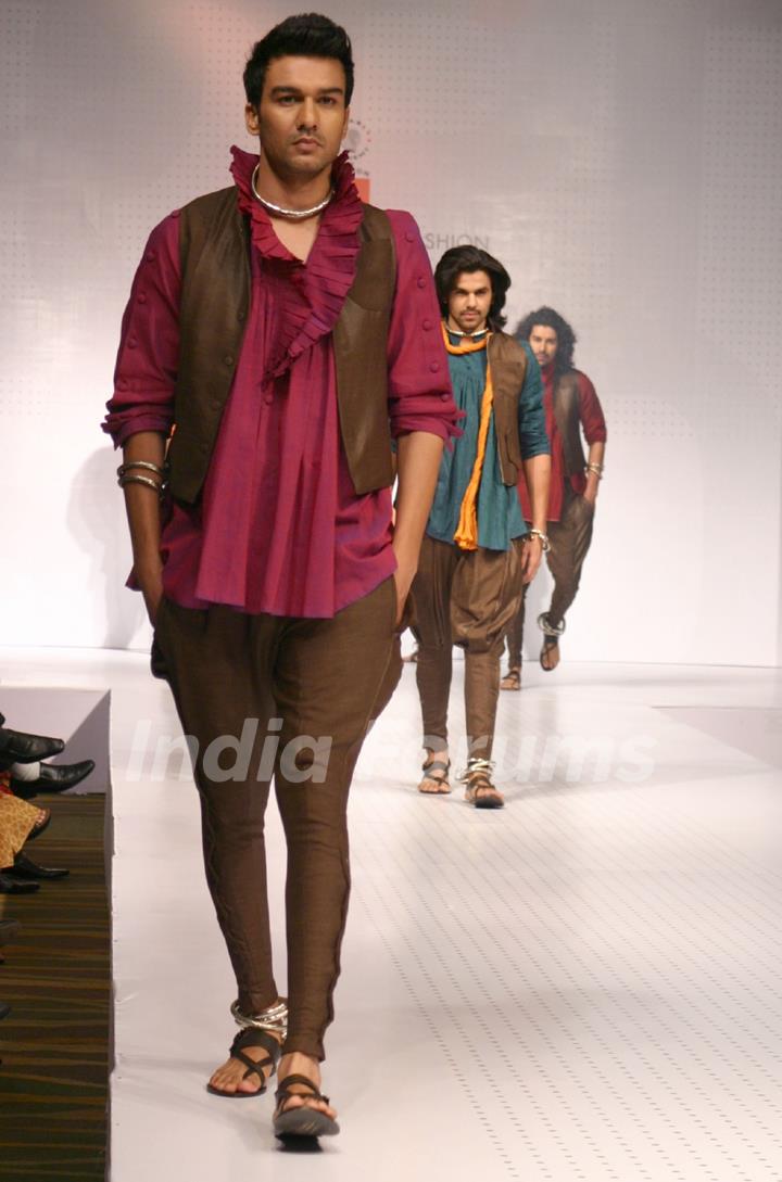 The fashion show by new graduate designers from Pearl Academy of Fashion,in New Delhi