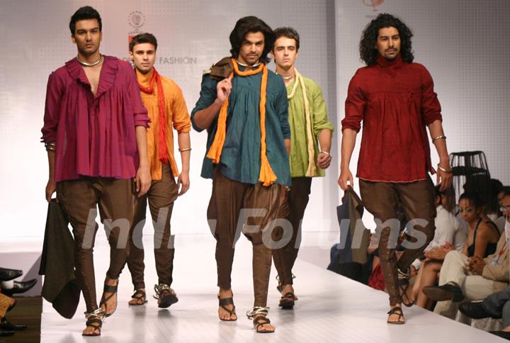 The fashion show by new graduate designers from Pearl Academy of Fashion,in New Delhi