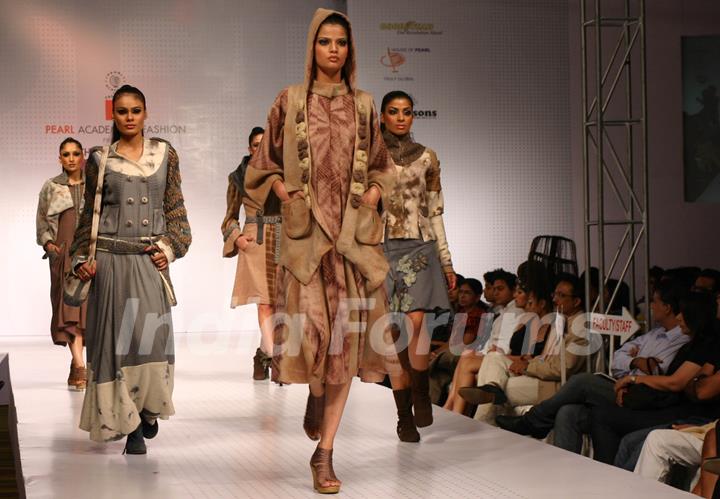 The fashion show by new graduate designers from Pearl Academy of Fashion,in New Delhi