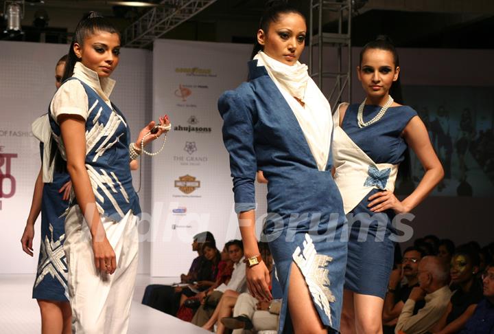 The fashion show by new graduate designers from Pearl Academy of Fashion,in New Delhi