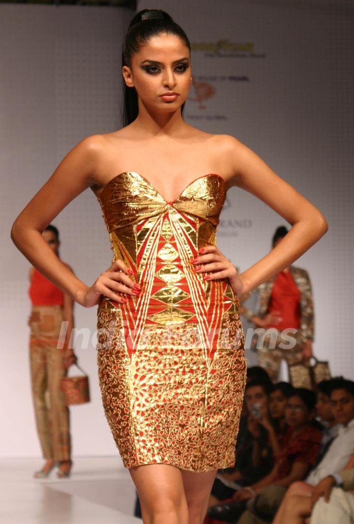 The fashion show by new graduate designers from Pearl Academy of Fashion,in New Delhi