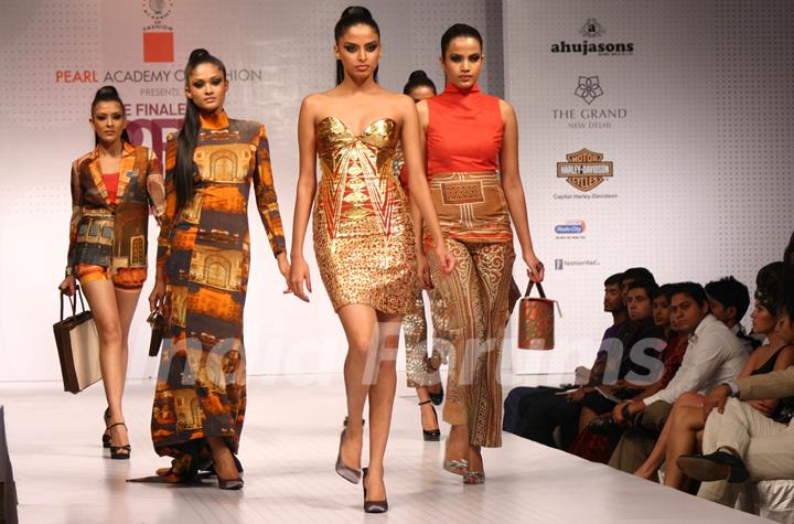 The fashion show by new graduate designers from Pearl Academy of Fashion,in New Delhi