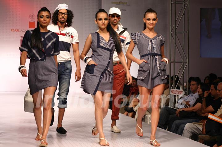 The fashion show by new graduate designers from Pearl Academy of Fashion,in New Delhi