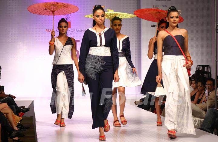 The fashion show by new graduate designers from Pearl Academy of Fashion,in New Delhi