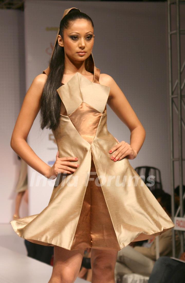 The fashion show by new graduate designers from Pearl Academy of Fashion,in New Delhi