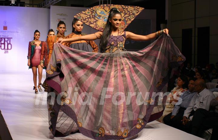 The fashion show by new graduate designers from Pearl Academy of Fashion,in New Delhi