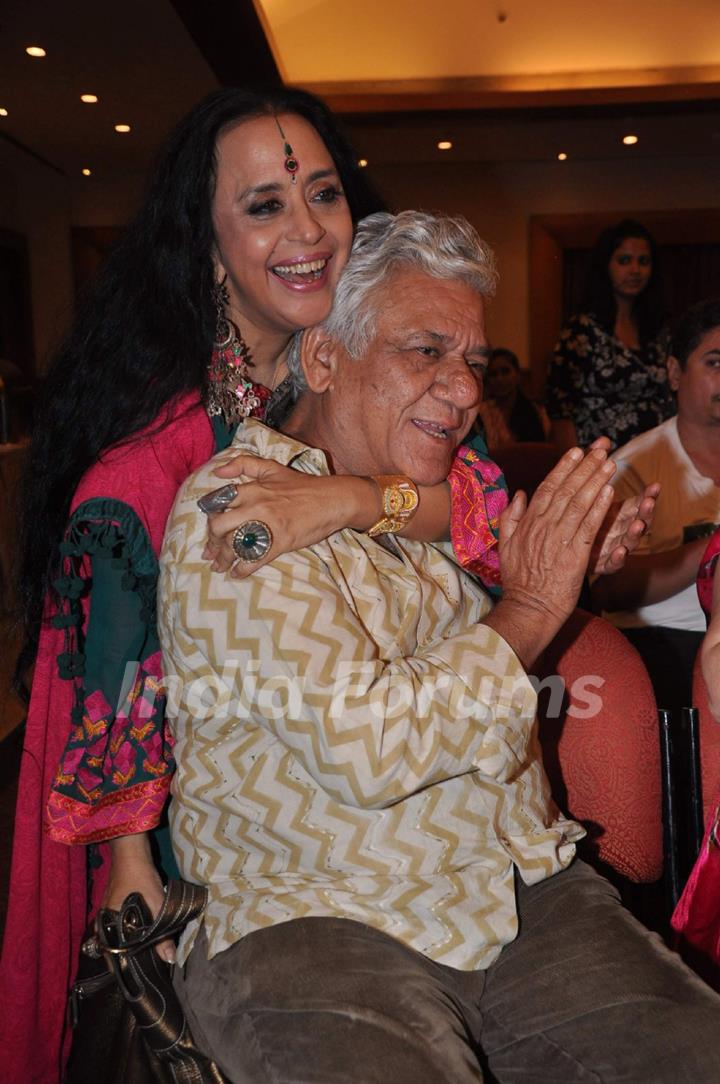 Om Puri and Ila Arun at press meet of Film 'West is West'