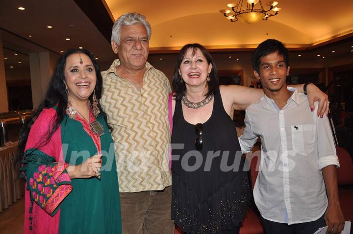 Om Puri and Ila Arun at press meet of Film 'West is West'