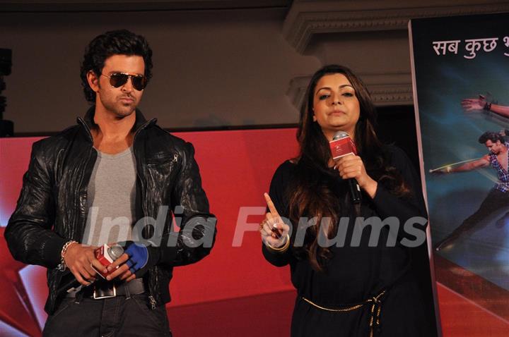 Hrithik Roshan and Vaibhavi Merchant at television’s reality show platform, 'Just Dance' press meet at TajLands End