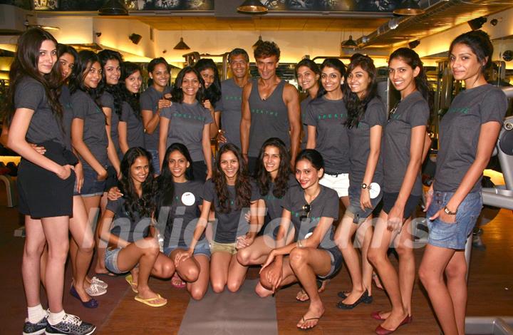 The finalist of 'Ford Models-India' at the Breathe-Spa & Gym, in New Delhi