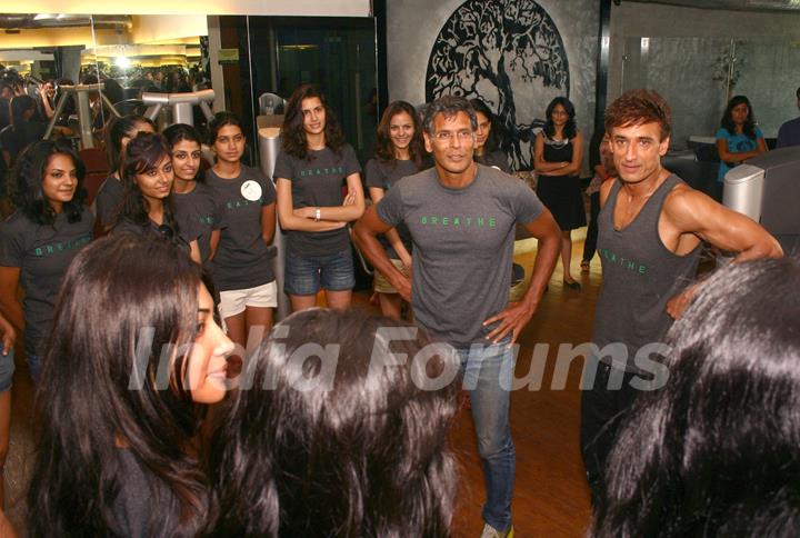 The finalist of 'Ford Models-India' at the Breathe-Spa & Gym, in New Delhi