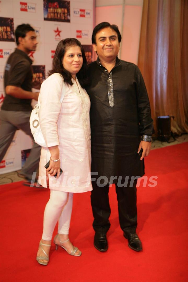 Dilip Joshi at Big Television Awards at Yashraj Studios