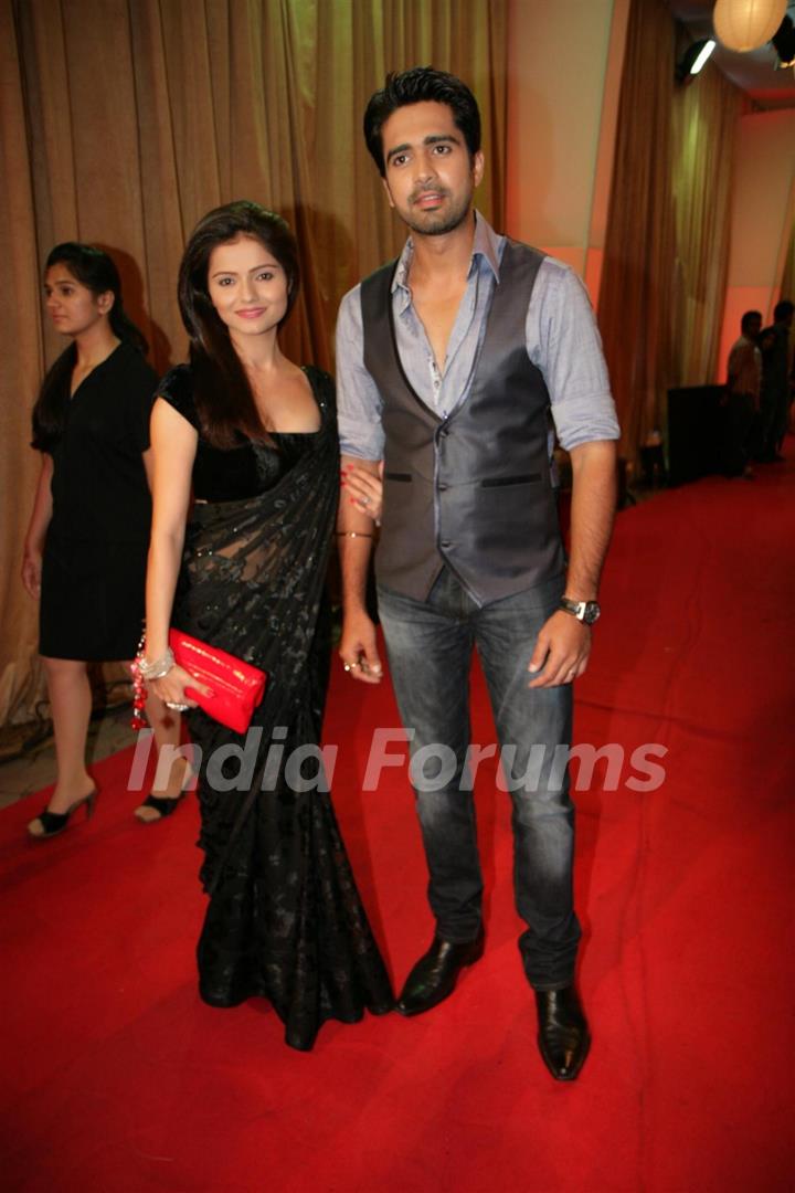 Avinash Sachdev and Rubina Dilaik at Big Television Awards at YashRaj Studios
