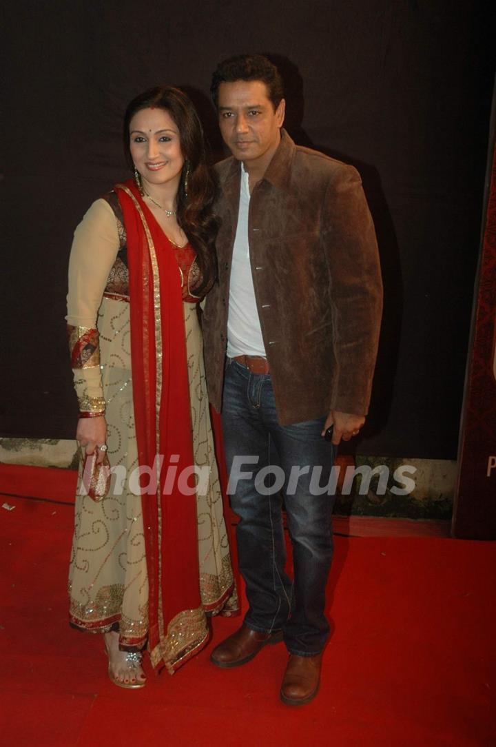 Anup Soni and Juhi Babbar at the 'Gold Awards' at Film City