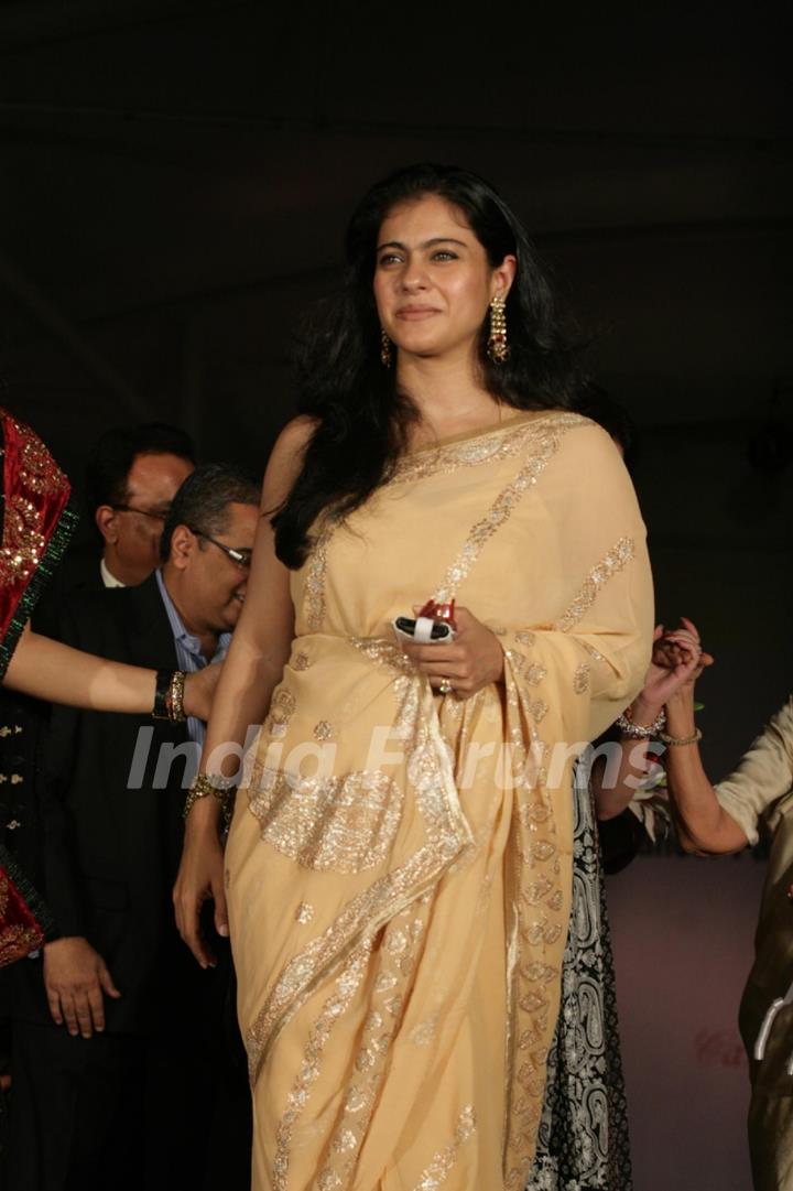 Kajol walk the ramp for Shaina NC and Manish Malhotra at the Pidilite-CPAA charity fashion show