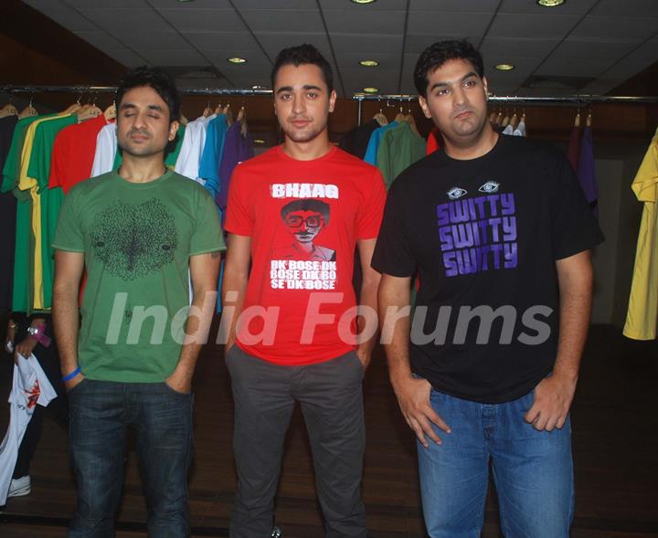 Imran Khan, Vir Das and Kunal Roy Kapoor launches Tshirts of Delhi Belly