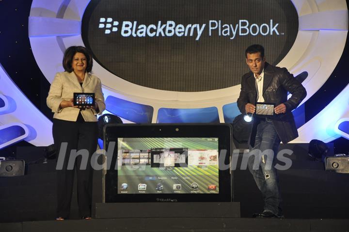 Salman Khan launches Blackberry Playbook