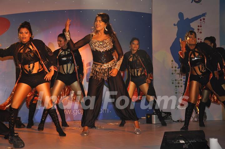 Sameera Reddy performs during the first anniversary of Gojiyo’s Avatars in Mumbai