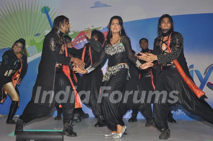 Sameera Reddy performs during the first anniversary of Gojiyo’s Avatars in Mumbai