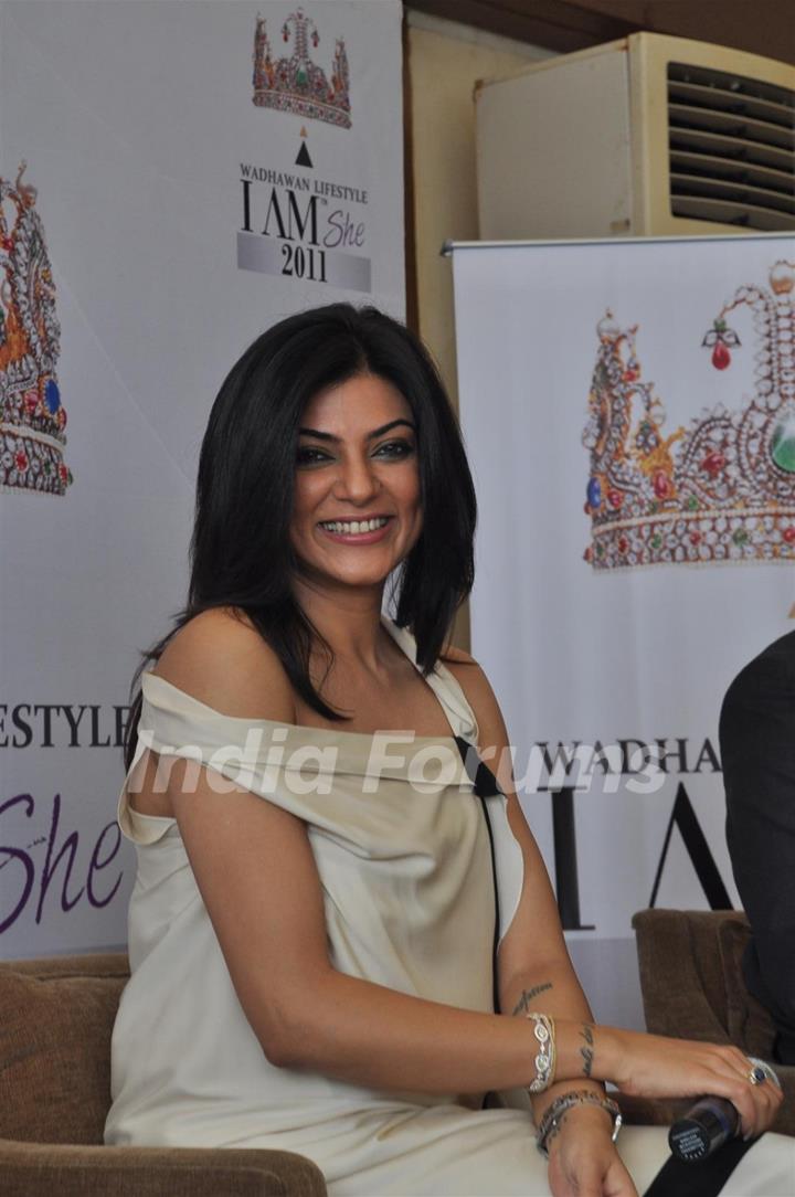 Sushmita Sen at press conference of I AM SHE 2011 and Wadhawan Lifestyle at Aurus Restobar in Juhu