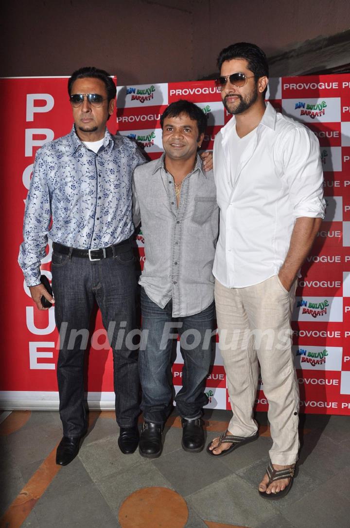 Aftab Shivdasani, Gulshan Grover and Rajpal Yadav at special screening of Bin Bulaye Baarati