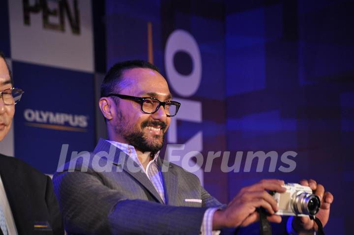 Rahul Bose brand ambassado launch 'Olympus Trinity Series Camera' at ITC hotel Parel