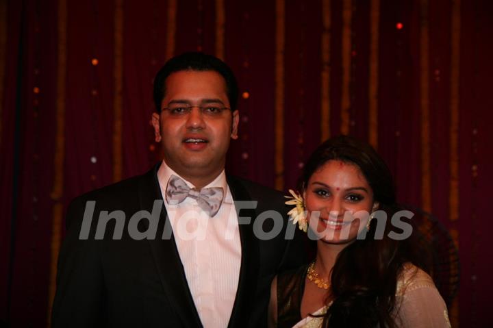 Rahul and Dimpy Mahajan at Ratan Rajput and Abhinav Sharma engagement on Imagine TV  Ratan Ka Rishta