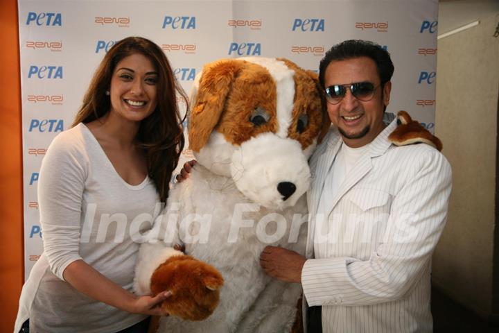 Gulshan Grover unveil homeless dog adoption campaign ad of PETA at Zenzi Resto-Bar in Bandra, Mumbai