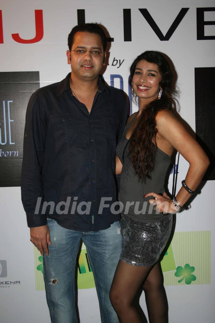 Rahul Mahajan with Mink Brar at 'MJ LIVES' party