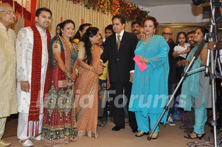 Dilip Kumar and Saira Banu at wedding reception party of Dr.Abhishek and Dr.Shefali Khar