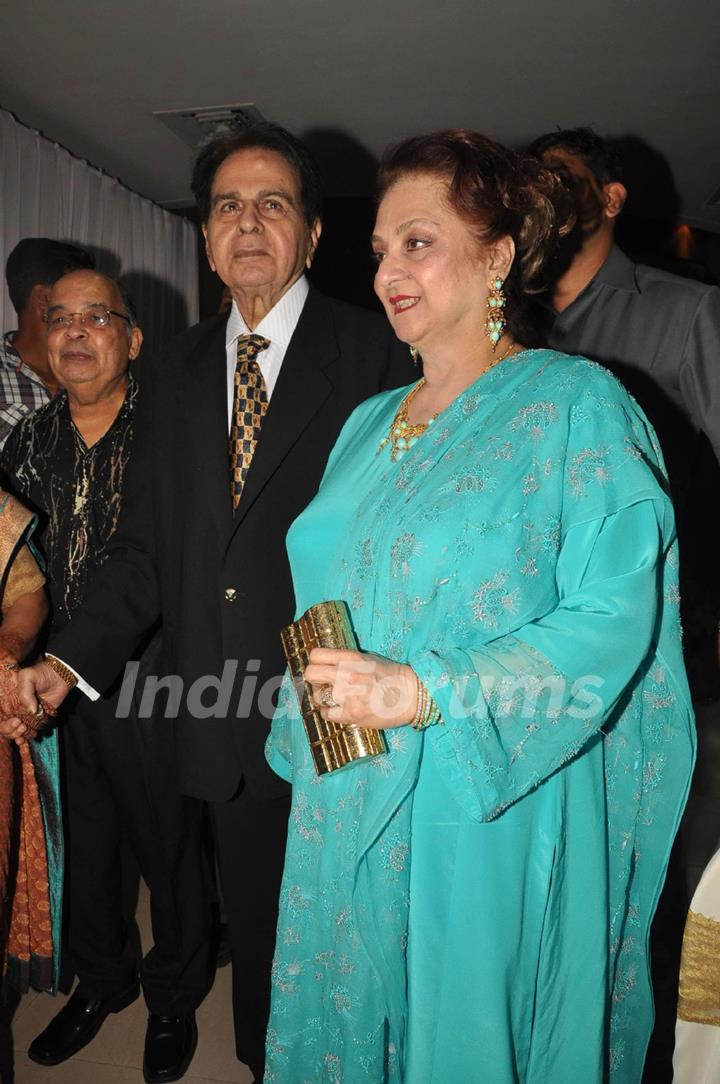 Dilip Kumar and Saira Banu at Dr Abhishek and Dr Shefali's wedding reception Khar