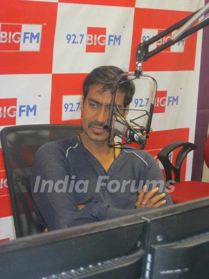 Ajay Devgan visited BIG 92.7 FM studios to promote movie 'Singham'