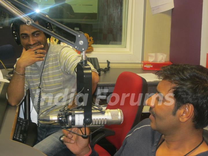 Ajay Devgan visited BIG 92.7 FM studios to promote movie 'Singham'