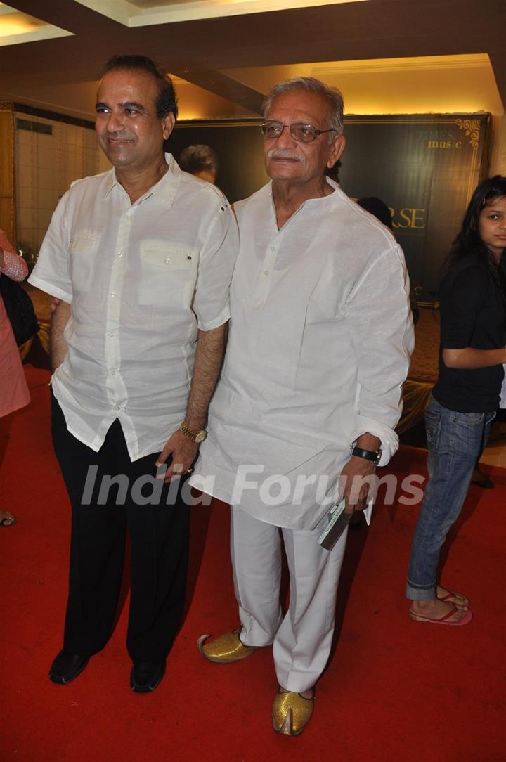 Gulzar and Suresh Wadkar at the launch of Barse Barse album at Santacruz