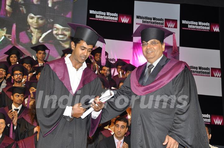 Subhash Ghai film school Whistling Woods International 4th Convocation Day ceremony at St. Andrews Auditorium in Bandra, Mumbai