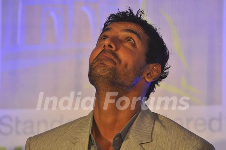 John Abraham at Mumbai marathon press meet, Trident