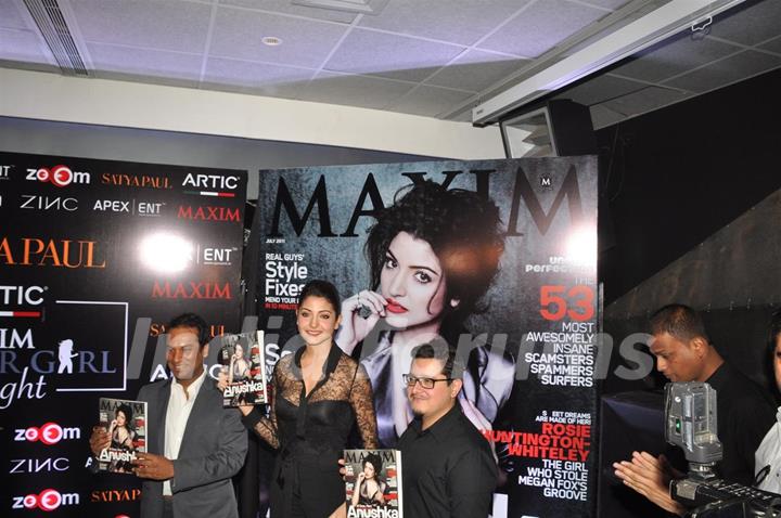 Anushka Sharma unveiling the 'MAXIM' magazine covers page of the year