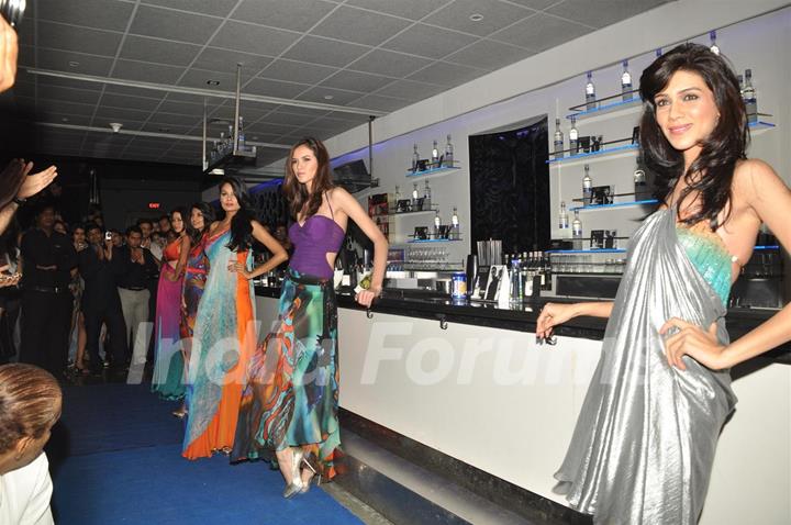 Model walks in fashion showcasing by renowned designer brand Satya Paul